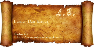 Lasz Barbara névjegykártya